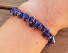 Load image into Gallery viewer, SODALITE Natural Stone Gemstone Stretchy Chip Bracelet