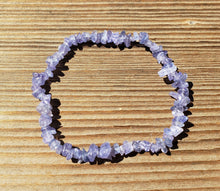 Load image into Gallery viewer, TANZANITE Natural Stone Gemstone Stretchy Chip Bracelet