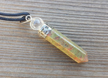 Load image into Gallery viewer, UNAKITE 2 Stone Crystal Point Pendant With Quartz Sphere and Cord Stone Natural Gemstone