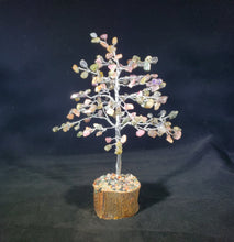 Load image into Gallery viewer, Natural MULTI-TOURMALINE Gemstone Chip Tree With 150 Stones Crystal Tree Of Life
