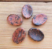 Load image into Gallery viewer, MAHOGANY OBSIDIAN Worry Stone Natural Stone Hand Carved Gemstone Worry Stone