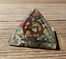 Load image into Gallery viewer, Small (25-30mm) RUBY In FUCHSITE COIL Orgone Gemstone Pyramid Small Pyramid Orgone