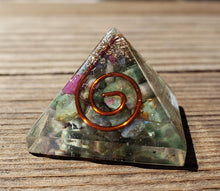 Load image into Gallery viewer, Small (25-30mm) RUBY In FUCHSITE COIL Orgone Gemstone Pyramid Small Pyramid Orgone