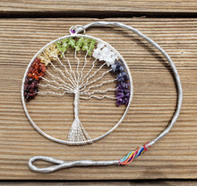 Load image into Gallery viewer, Natural 7 CHAKRA Tree Of Life Large Suncatcher Decoration Stone Gemstone