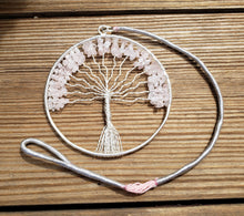 Load image into Gallery viewer, Natural ROSE QUARTZ Tree Of Life Large Suncatcher Decoration Stone Gemstone