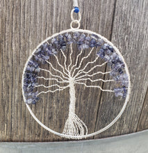 Load image into Gallery viewer, Natural IOLITE Tree Of Life Large Suncatcher Decoration Stone Gemstone
