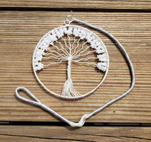 Load image into Gallery viewer, Natural WHITE AGATE Tree Of Life Large Suncatcher Decoration Stone Gemstone