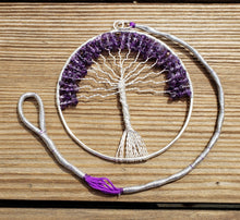 Load image into Gallery viewer, Natural AMETHYST Tree Of Life Large Suncatcher Decoration Stone Gemstone