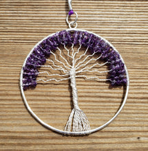 Load image into Gallery viewer, Natural AMETHYST Tree Of Life Large Suncatcher Decoration Stone Gemstone