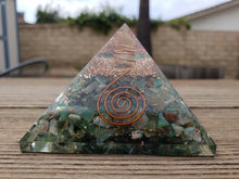 Load image into Gallery viewer, Extra Large (70-75mm) CHRYSOPRASE Orgone Gemstone Pyramid X-Large Pyramid Orgone