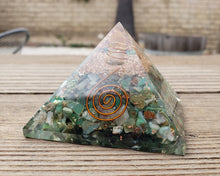 Load image into Gallery viewer, Extra Large (70-75mm) CHRYSOPRASE Orgone Gemstone Pyramid X-Large Pyramid Orgone