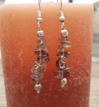 Load image into Gallery viewer, Natural SMOKEY QUARTZ Handmade Gemstone Chip EARRINGS