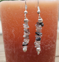 Load image into Gallery viewer, Natural TOURMALATED QUARTZ Handmade Gemstone Chip EARRINGS