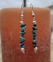 Load image into Gallery viewer, Natural CHRYSOCOLLA Handmade Gemstone Chip EARRINGS