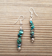 Load image into Gallery viewer, Natural CHRYSOCOLLA Handmade Gemstone Chip EARRINGS