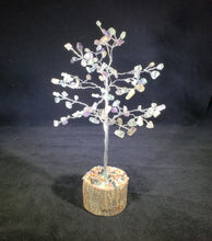 Load image into Gallery viewer, Natural FLUORITE Gemstone Chip Tree With 100 Stones Crystal Tree Of Life