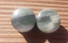 Load image into Gallery viewer, RARE! Pair of Real GREEN LINE Jasper Plugs Gauges Body Jewelry Double Flared - Pick Size