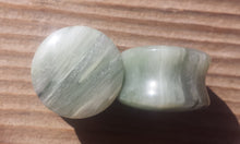 Load image into Gallery viewer, RARE! Pair of Real GREEN LINE Jasper Plugs Gauges Body Jewelry Double Flared - Pick Size
