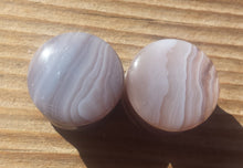 Load image into Gallery viewer, RARE! Pair of Real BOTSWANA AGATE Plugs Gauges Body Jewelry Double Flared - Pick Size