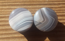Load image into Gallery viewer, RARE! Pair of Real BOTSWANA AGATE Plugs Gauges Body Jewelry Double Flared - Pick Size