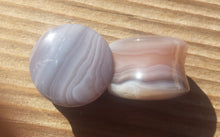 Load image into Gallery viewer, RARE! Pair of Real BOTSWANA AGATE Plugs Gauges Body Jewelry Double Flared - Pick Size