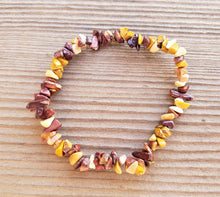 Load image into Gallery viewer, MOOKAITE JASPER Natural Stone Gemstone Stretchy Chip Bracelet