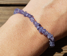 Load image into Gallery viewer, TANZANITE Natural Stone Gemstone Stretchy Chip Bracelet