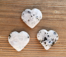 Load image into Gallery viewer, NATURAL RAINBOW MOONSTONE Gemstone Puffy Heart 30-35mm
