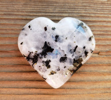 Load image into Gallery viewer, NATURAL RAINBOW MOONSTONE Gemstone Puffy Heart 30-35mm