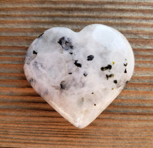 Load image into Gallery viewer, NATURAL RAINBOW MOONSTONE Gemstone Puffy Heart 30-35mm