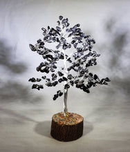 Load image into Gallery viewer, Natural BLACK AGATE STEP Style Gemstone Chip Tree With 300 Stones Crystal Tree Of Life