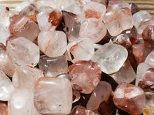 Load image into Gallery viewer, THREE (3) HEMATOID QUARTZ Tumbled Stones Medium/Large Natural Tumble Stones