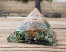 Load image into Gallery viewer, Extra Large (70-75mm) CHRYSOPRASE Orgone Gemstone Pyramid X-Large Pyramid Orgone