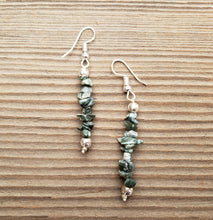 Load image into Gallery viewer, Natural SERAPHINITE Handmade Gemstone Chip EARRINGS