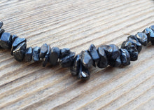 Load image into Gallery viewer, BLACK TOURMALINE Natural Stone Gemstone 30" Chip Necklace