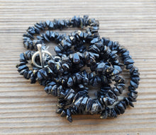 Load image into Gallery viewer, BLACK TOURMALINE Natural Stone Gemstone 30" Chip Necklace