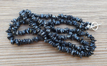 Load image into Gallery viewer, BLACK TOURMALINE Natural Stone Gemstone 30" Chip Necklace