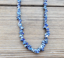 Load image into Gallery viewer, LAPIS LAZULI Natural Stone Gemstone 30" Chip Necklace