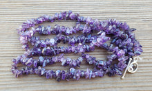 Load image into Gallery viewer, AMETHYST Natural Stone Gemstone 30" Chip Necklace