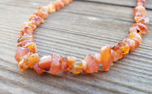 Load image into Gallery viewer, CARNELIAN Natural Stone Gemstone 30" Chip Necklace