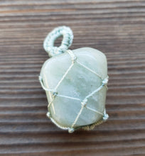 Load image into Gallery viewer, GREEN AVENTURINE Netted (Macrame) Tumbled Stone Pendant Stone Natural Gemstone
