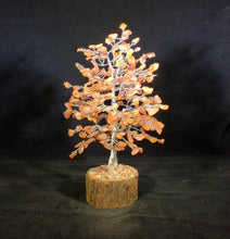 Load image into Gallery viewer, Natural CARNELIAN STEP Style Gemstone Chip Tree With 300 Stones Crystal Tree Of Life
