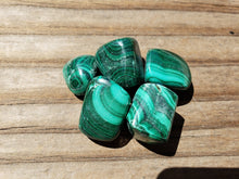 Load image into Gallery viewer, ONE (1) MALACHITE Tumbled Stone Medium/Large Natural Tumble Stone