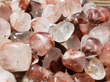 Load image into Gallery viewer, THREE (3) HEMATOID QUARTZ Tumbled Stones Medium/Large Natural Tumble Stones