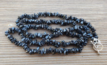 Load image into Gallery viewer, BLACK TOURMALINE Natural Stone Gemstone 30" Chip Necklace