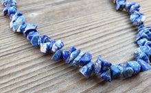 Load image into Gallery viewer, LAPIS LAZULI Natural Stone Gemstone 30" Chip Necklace