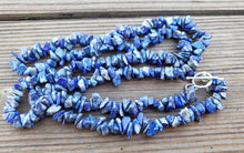 Load image into Gallery viewer, LAPIS LAZULI Natural Stone Gemstone 30" Chip Necklace