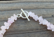 Load image into Gallery viewer, ROSE QUARTZ Natural Stone Gemstone 30" Chip Necklace