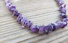 Load image into Gallery viewer, AMETHYST Natural Stone Gemstone 30" Chip Necklace