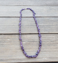 Load image into Gallery viewer, AMETHYST Natural Stone Gemstone 30" Chip Necklace